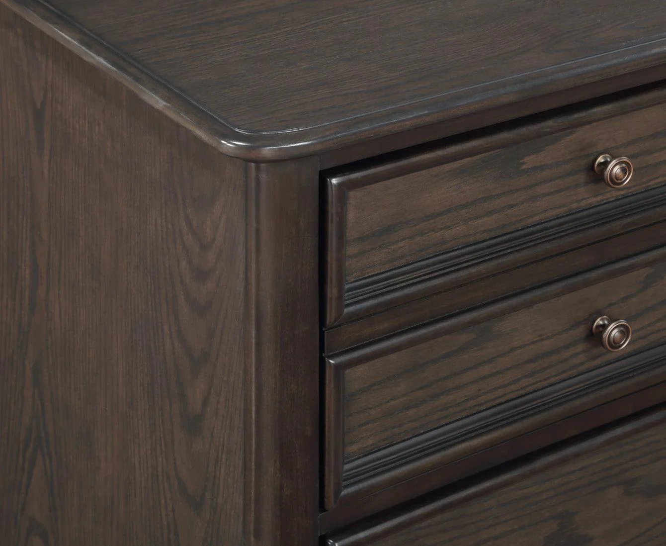Duke Dresser Cherry Brown Backplate Drawers - Image 3