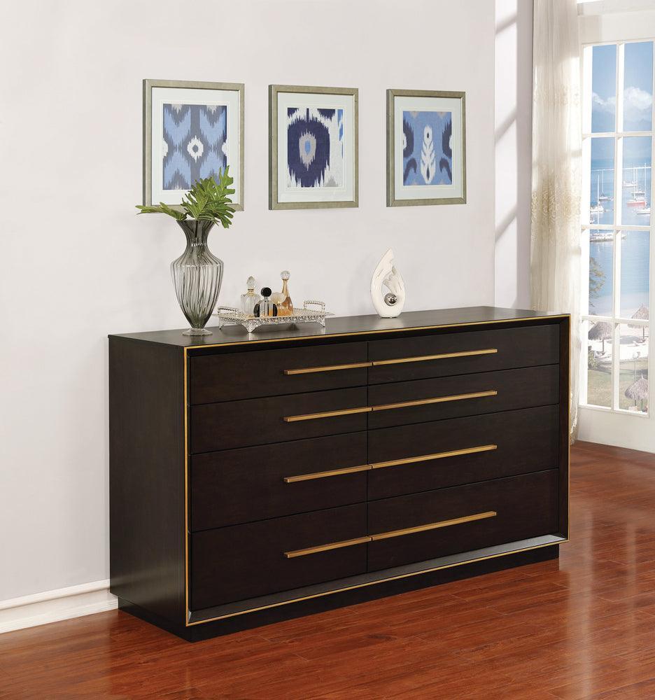 Durango Smoked Peppercorn Gray Upholstered Bedroom Set - Image 3