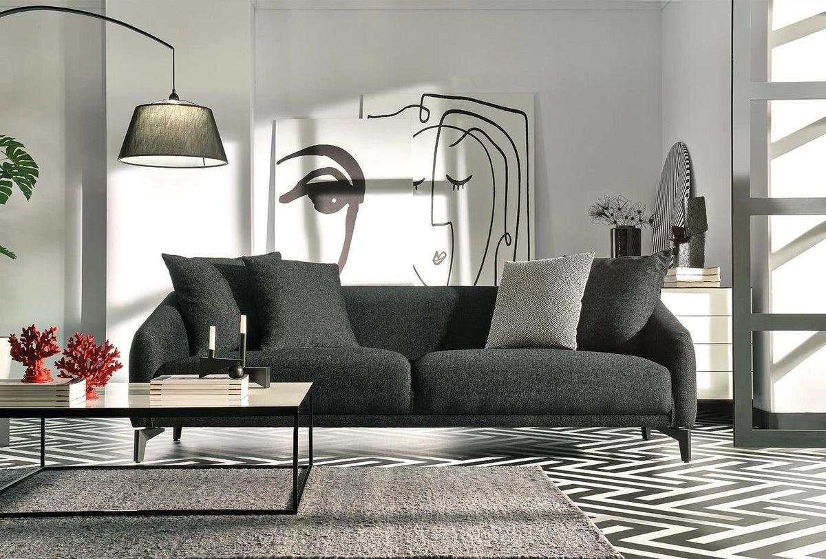 Maison Black 3-Seater Sofa - Image 1