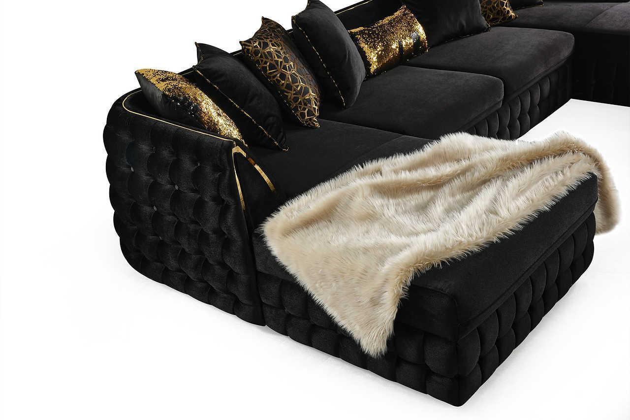 Sicilya Black Sectional - Image 3