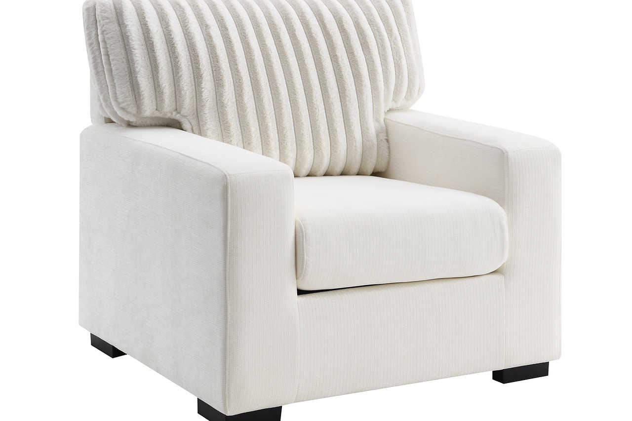 Tarra Ivory Fabric Chair - Image 1