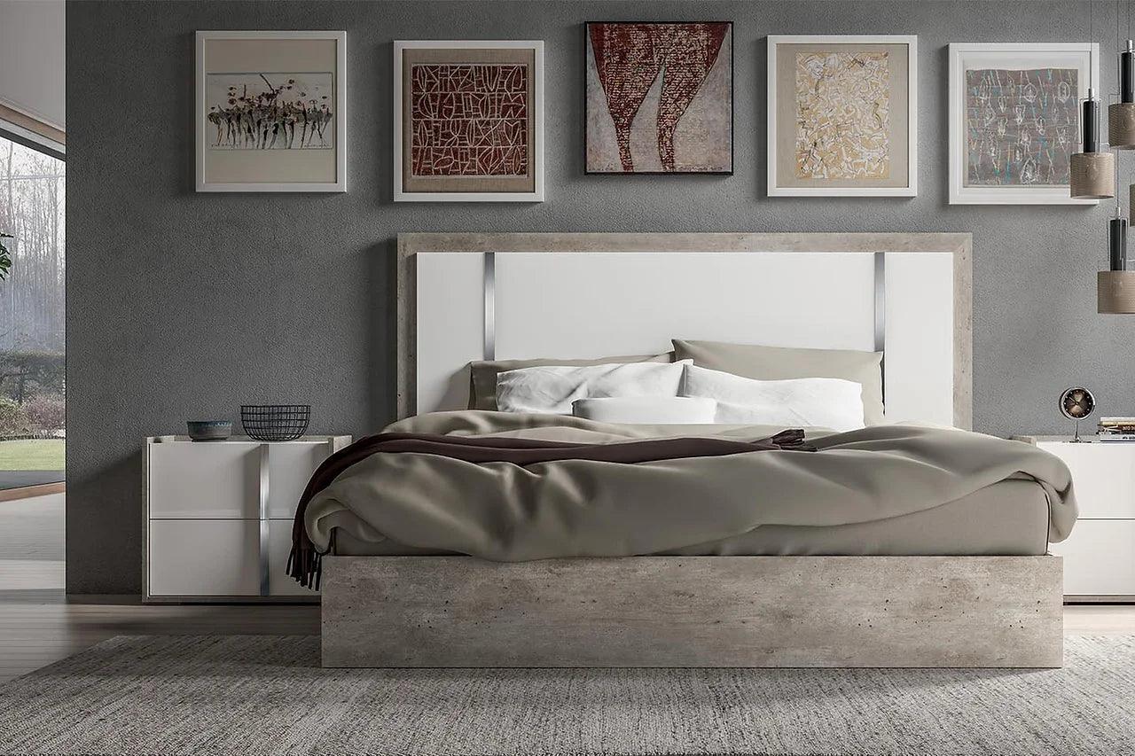 Treviso White Gray Panel Bedroom Set - Image 2