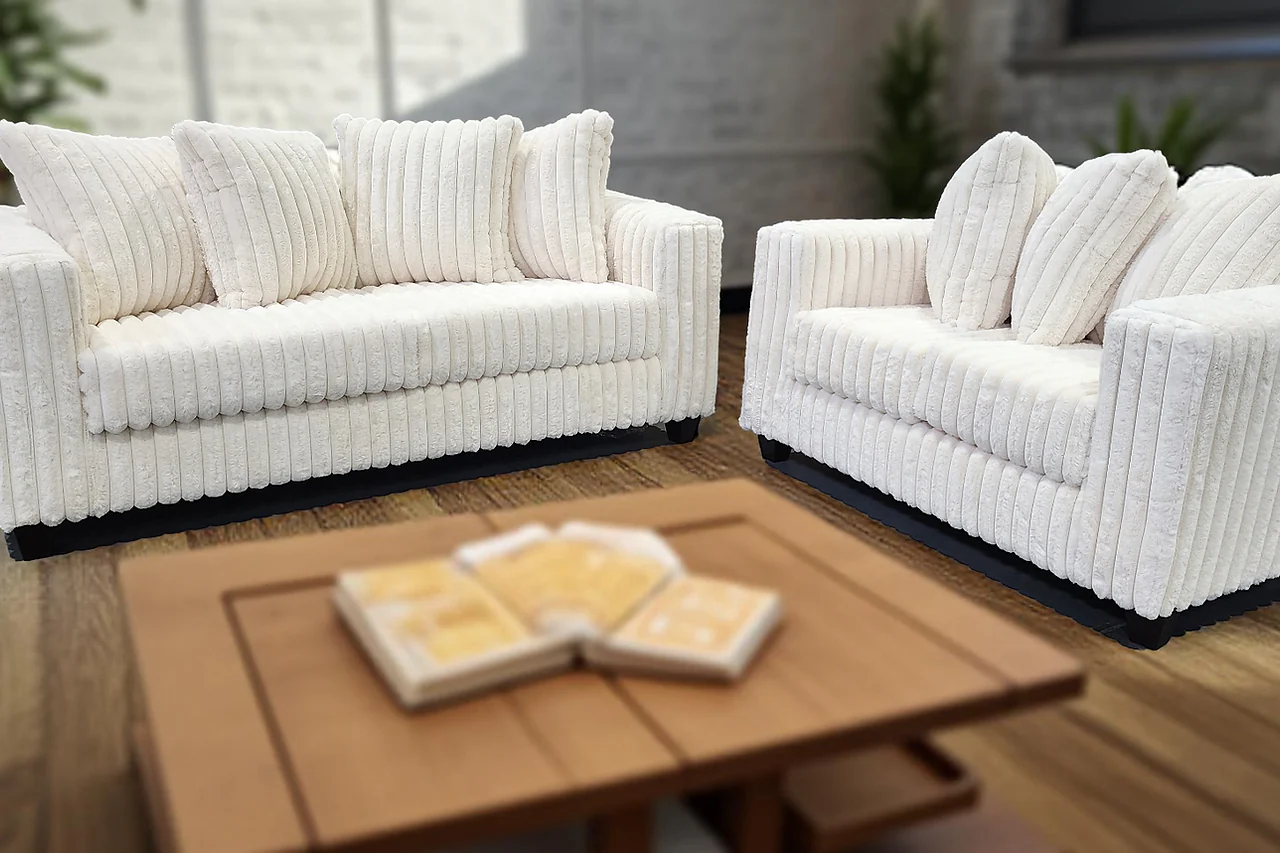 Gia Ivory 2-Piece Living Room Set - Image 1