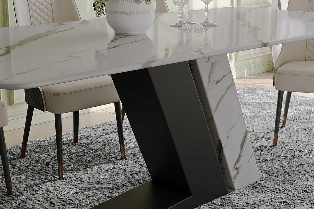 Gobi 79" Modern Lux White Table - Image 2