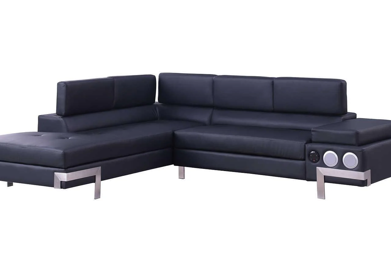 Magic Black PU LED Speaker Sectional - Image 3