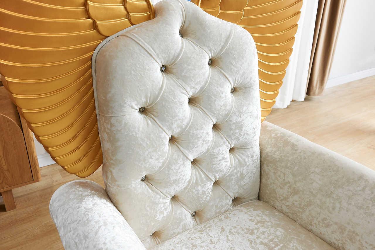 Lucifur White 64" Tall Accent Chair - Image 2