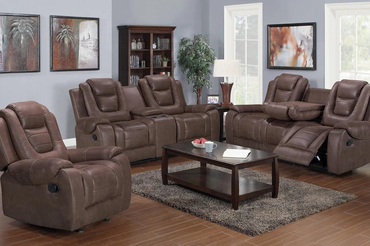 Galaxy Brown Upholstered Recliner