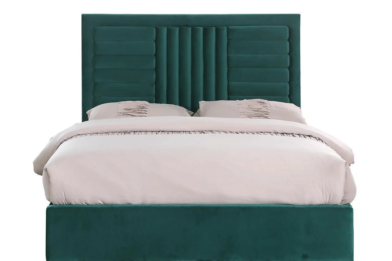 Anita Green Upholstered Platform King Bed - Image 2