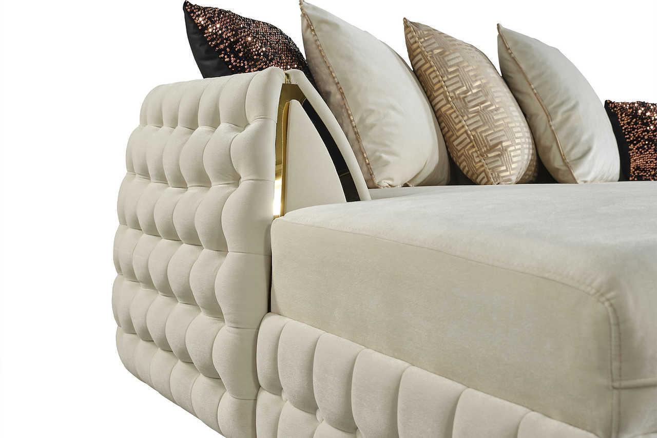 Sicilya Off White Sectional - Image 3