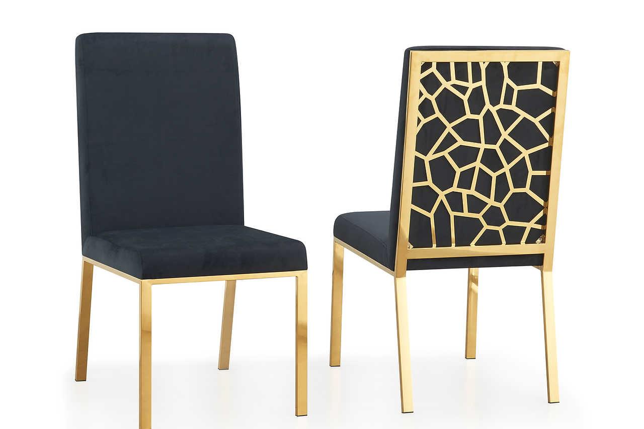 Mimi Gold Upholstered Dining Chair - Image 3