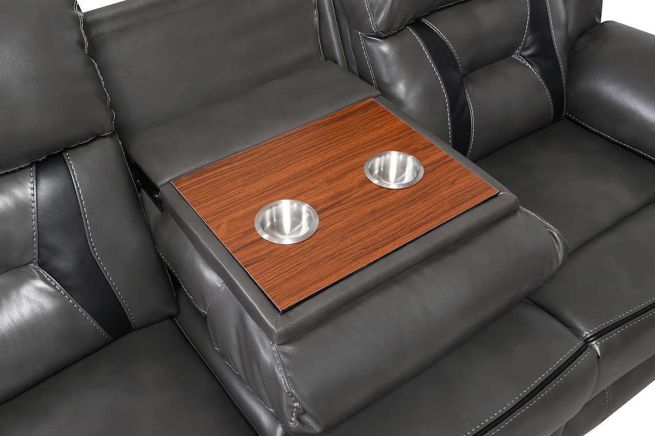 Concord Light Grey 3-Piece Reclining Set - Image 3