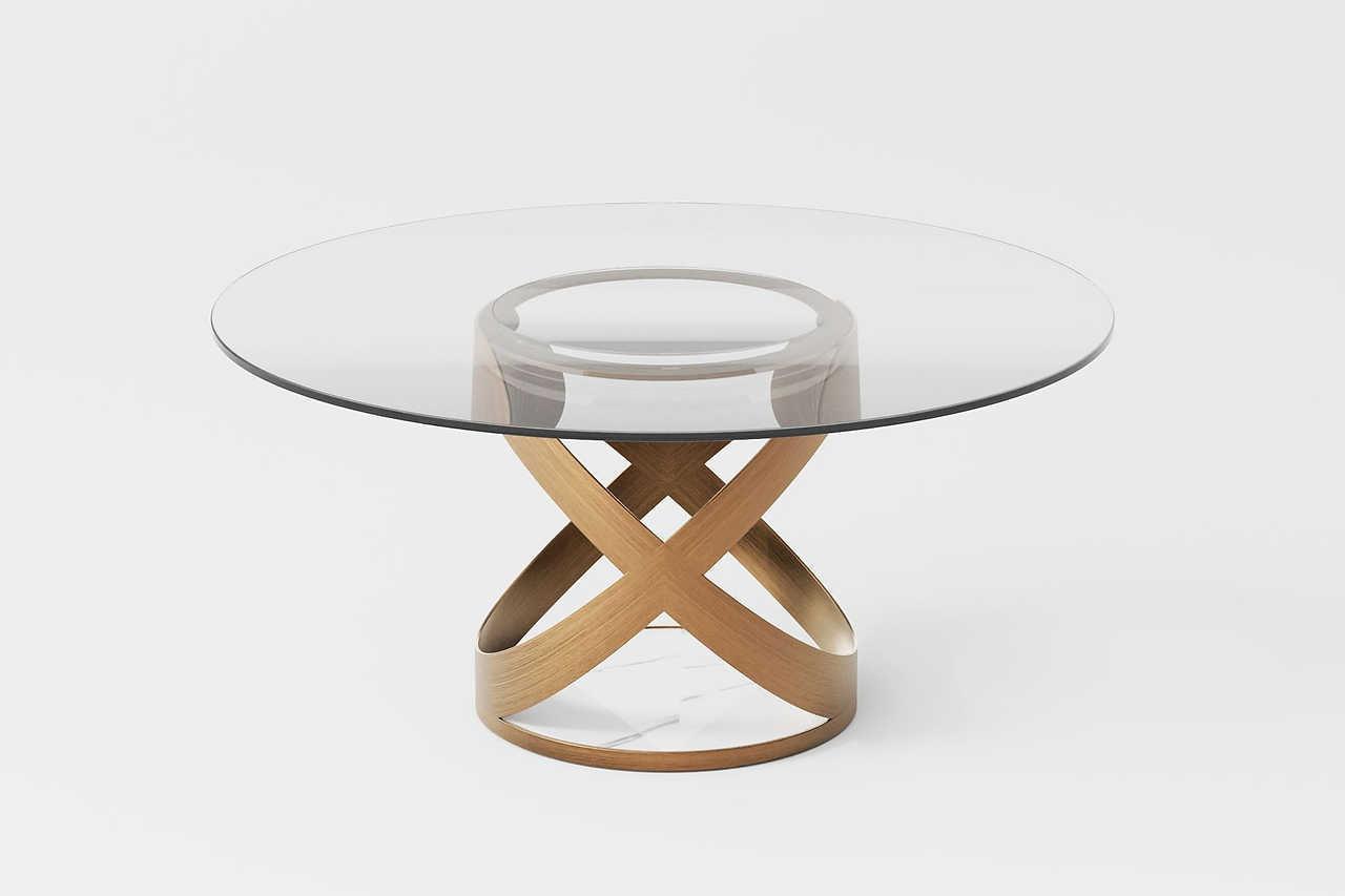 Sami 51″ Glass Top Table