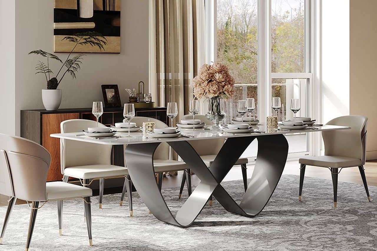 Amara Glossy White 79" Table - Image 2