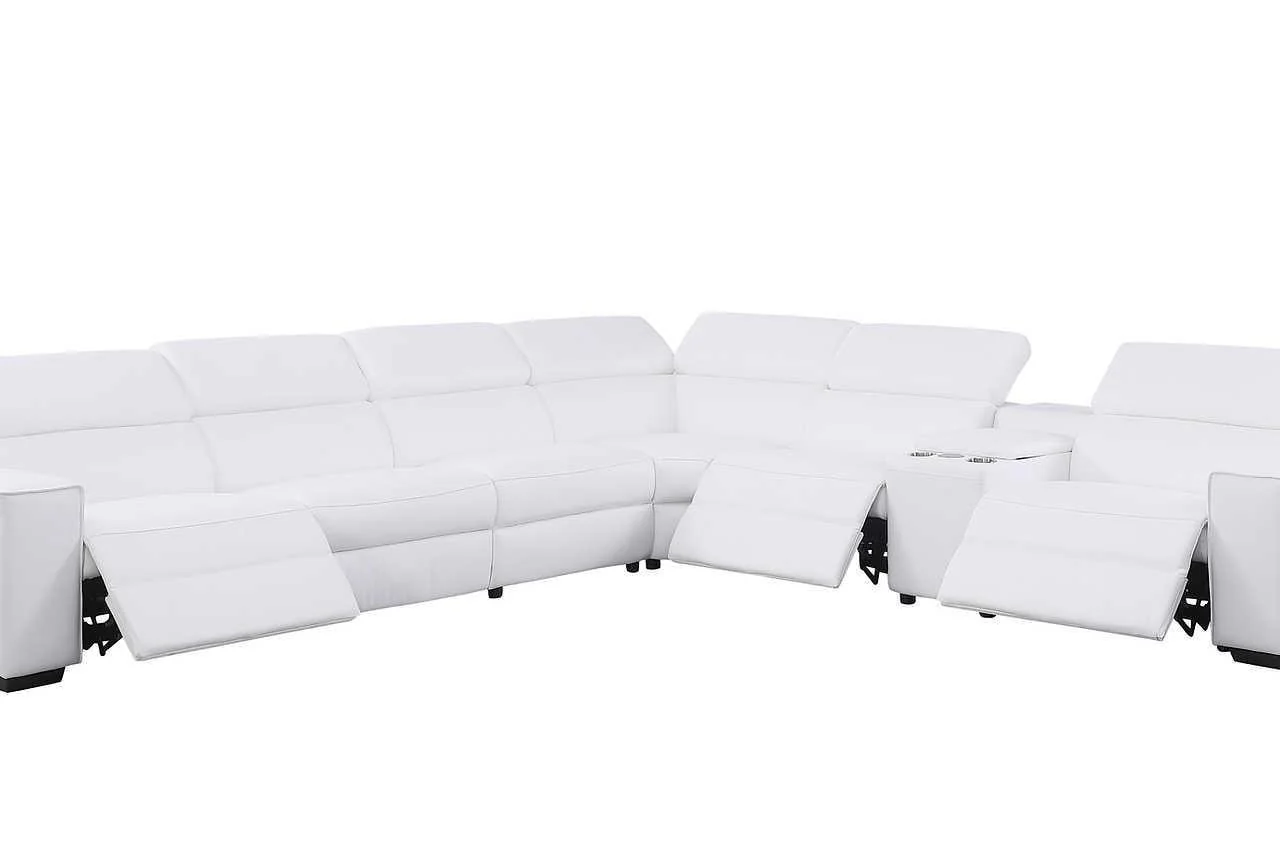 Picasso White 7-Piece 3 Power Reclining Sectional - Image 2