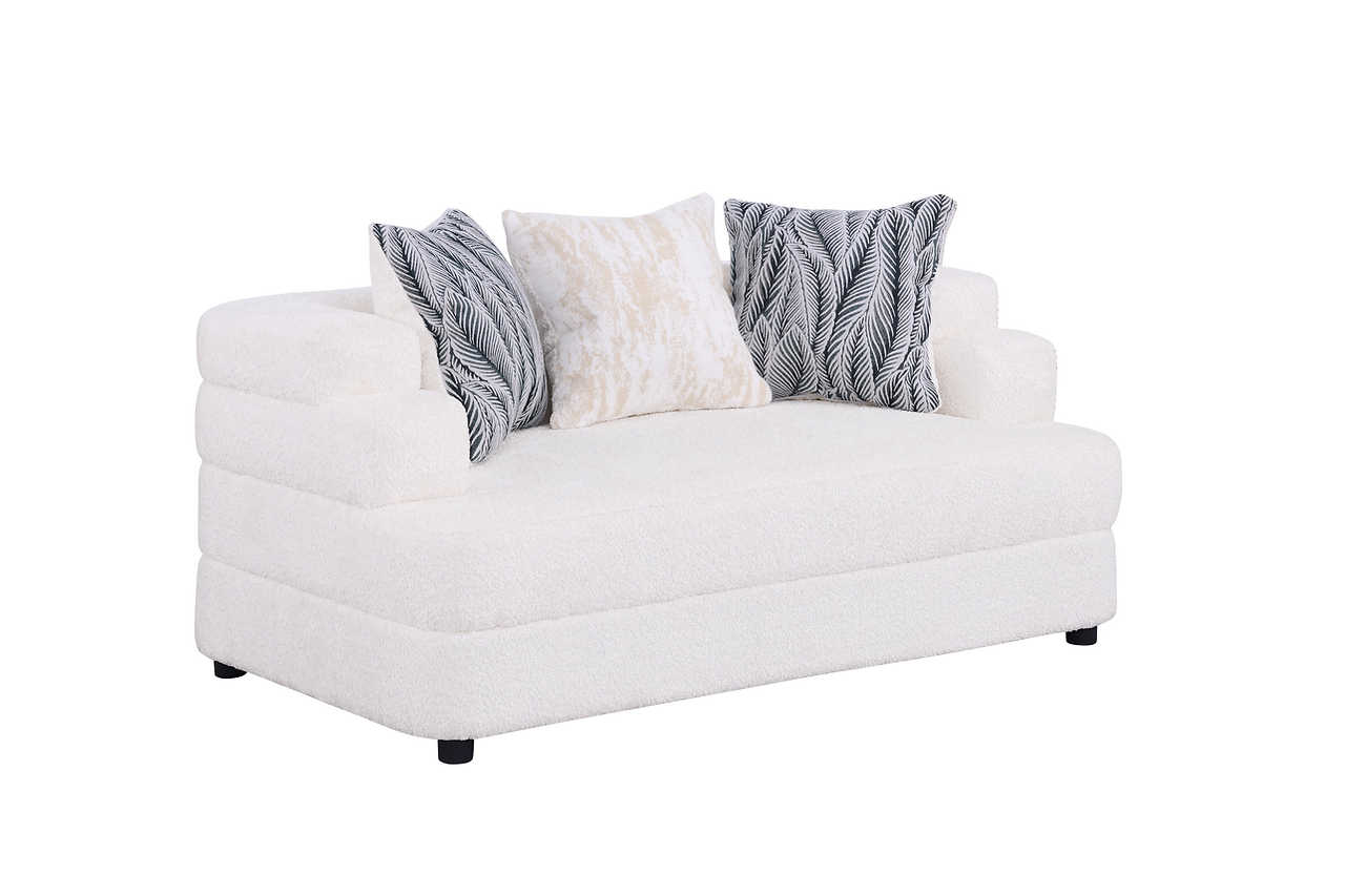 Stepso Cream Boucle Living Room Set - Image 3