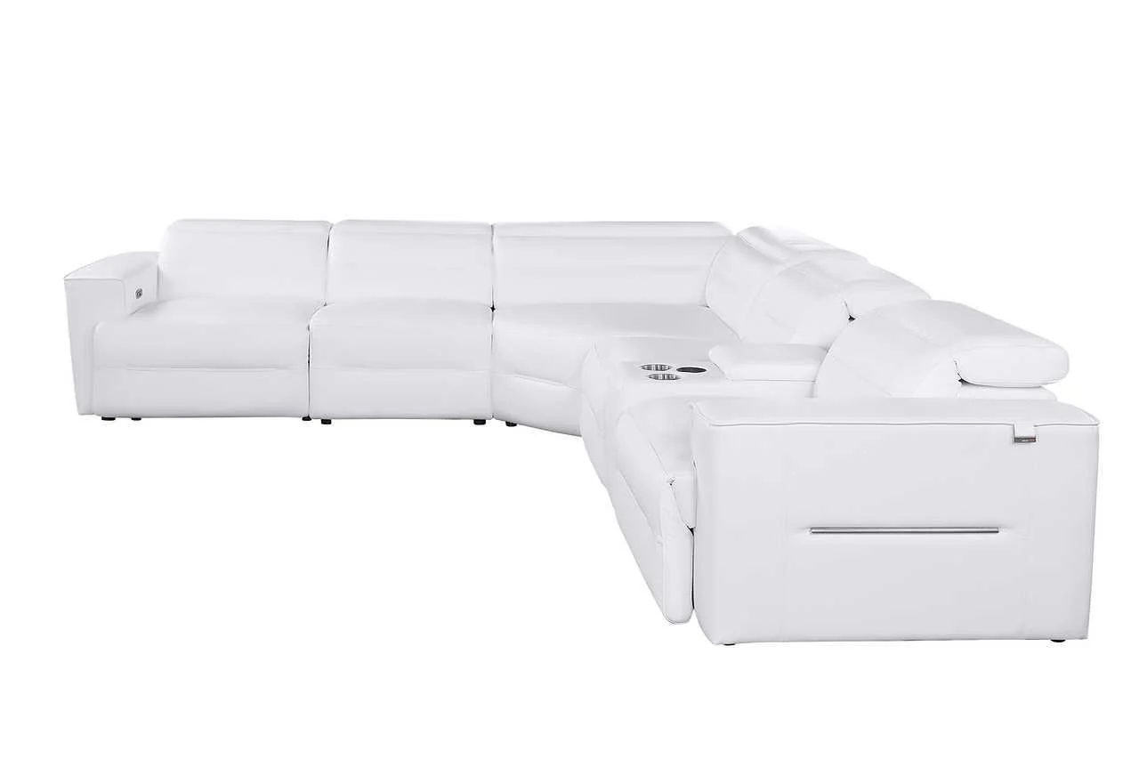 Nexus White Power Reclining Sectional - Image 2