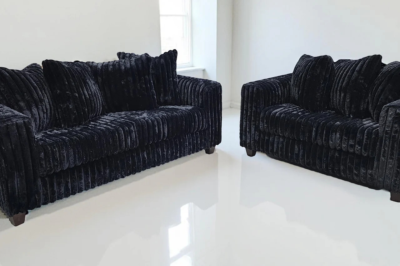 Gia Black 2-Piece Living Room Set - Image 1
