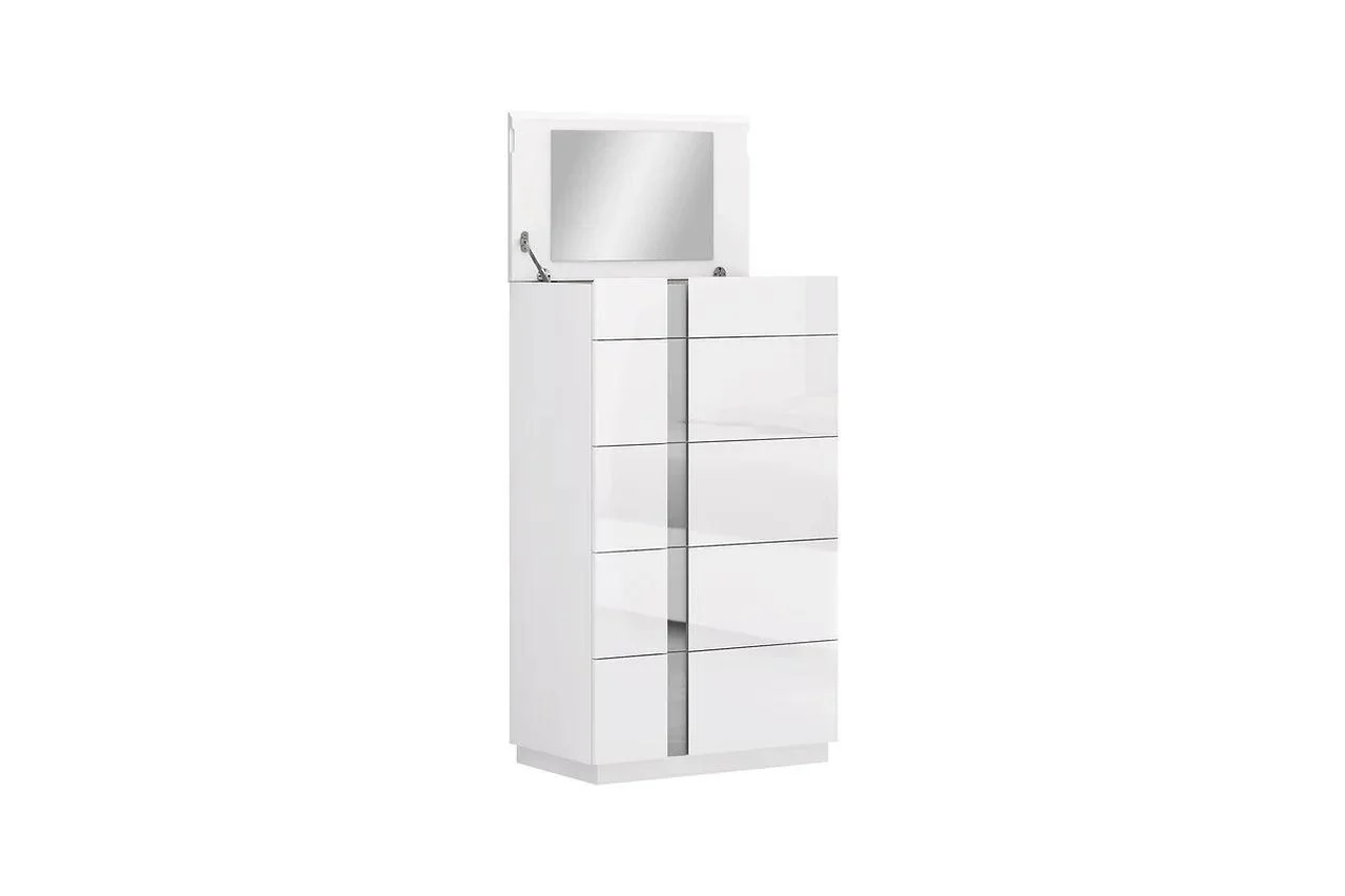 Chloe White 5-Drawers Chest - Image 1