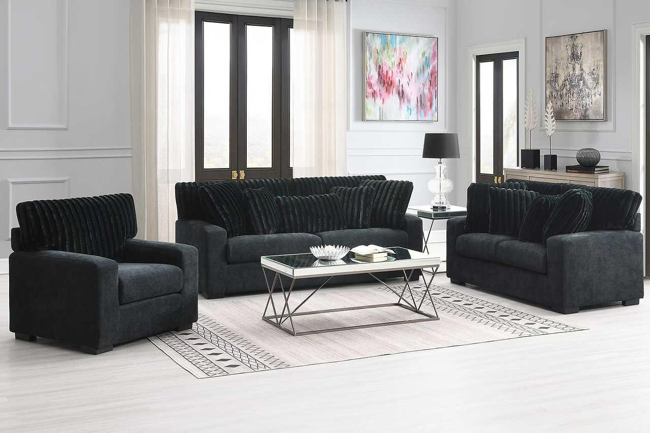 Tarra Black Fabric Chair - Image 3