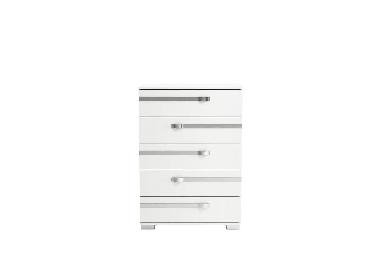 Dream Geo White 5-Drawers Chest - Image 1