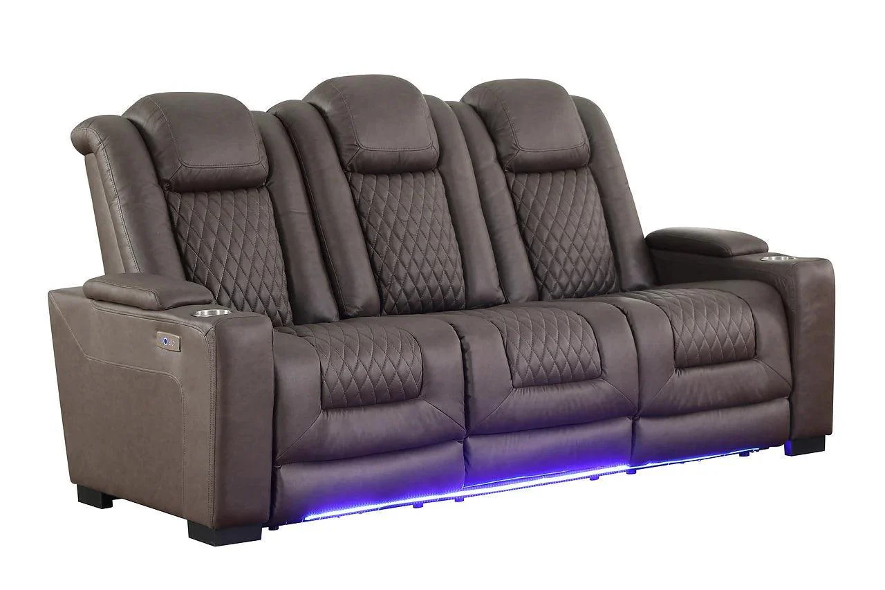Ash Brown 3-Piece Power Reclining Set - Image 2