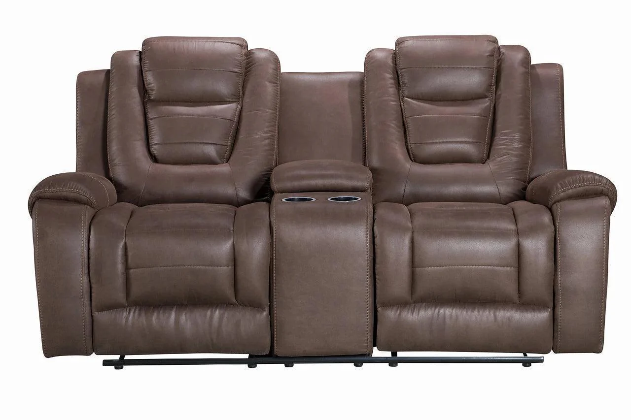 Galaxy Brown Upholstered Loveseat - Image 3