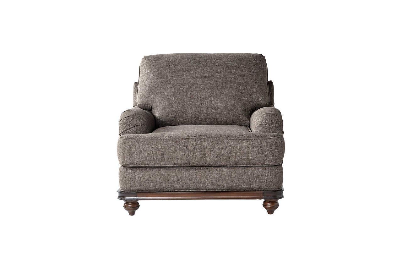Driftwood Brown Gray Upholstered Chair - Image 1