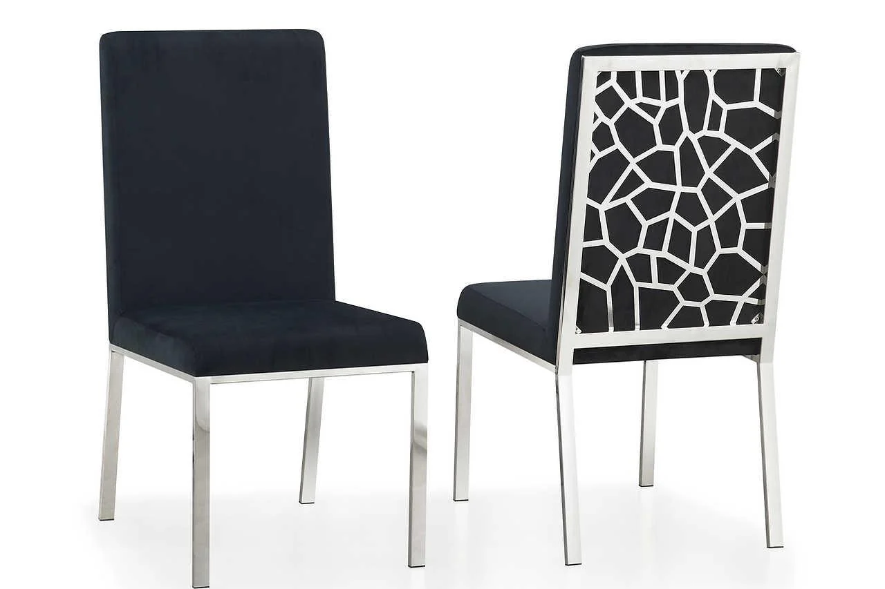 Mimi Chrome Upholstered Dining Chair - Image 3