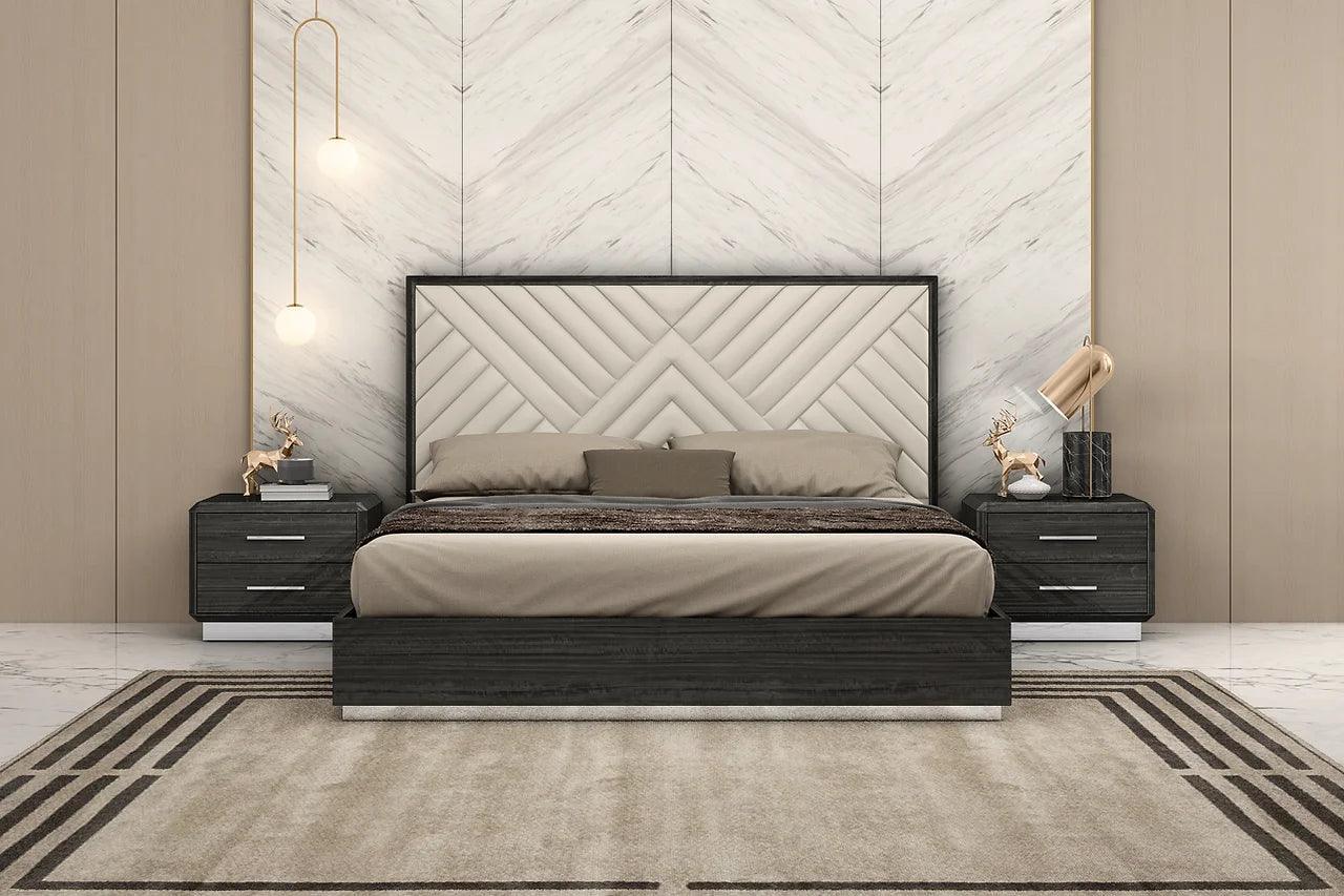 Dion Dark Gray 2-Drawers Nightstand - Image 3