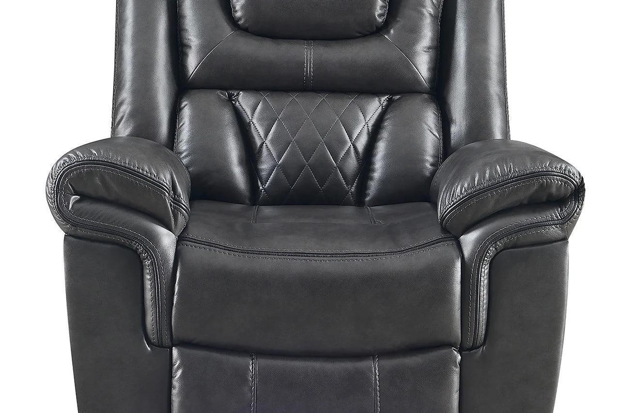 Party Time Gray Power Recliner - Image 2