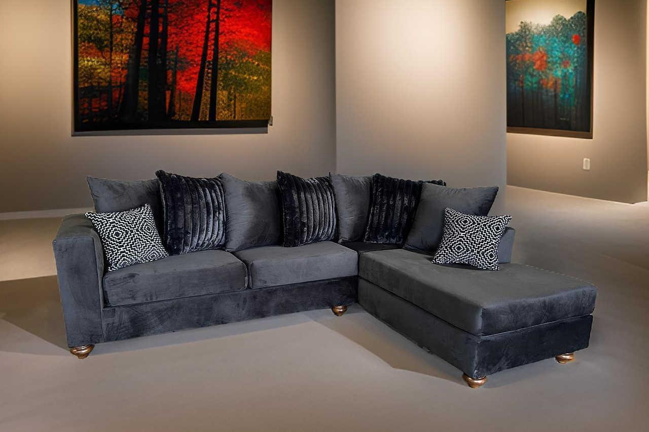 Rivera Black Sectional - Image 1