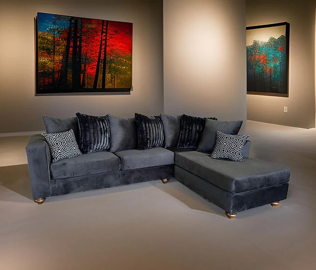 Rivera Black 2-Piece Sectional - Image 1
