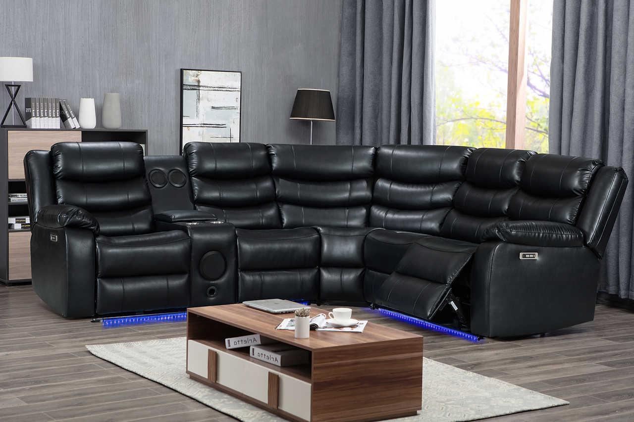 Turbo Black Power Reclining Sectional - Image 1