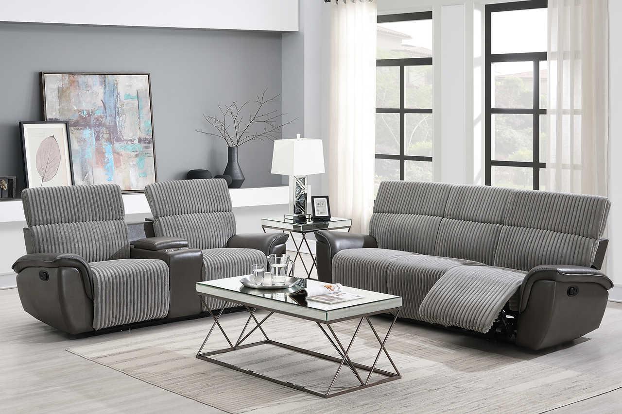 Twist Grey 3-Piece Reclining Set - Image 2