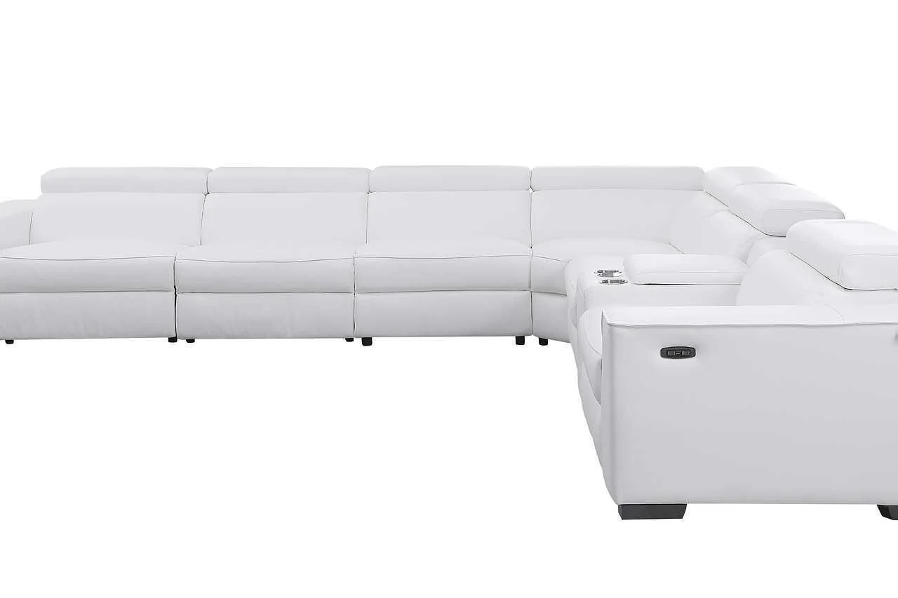 Picasso White 7-Piece 3 Power Reclining Sectional - Image 3