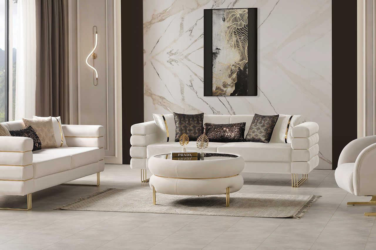 Luma Off White Living Room Set - Image 1
