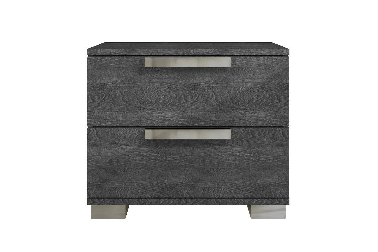 Sarah Geo Ice Gray Nightstand - Image 1