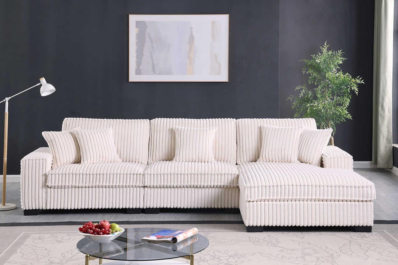 Comfy II Cream 3-Piece Sectional - Image 2