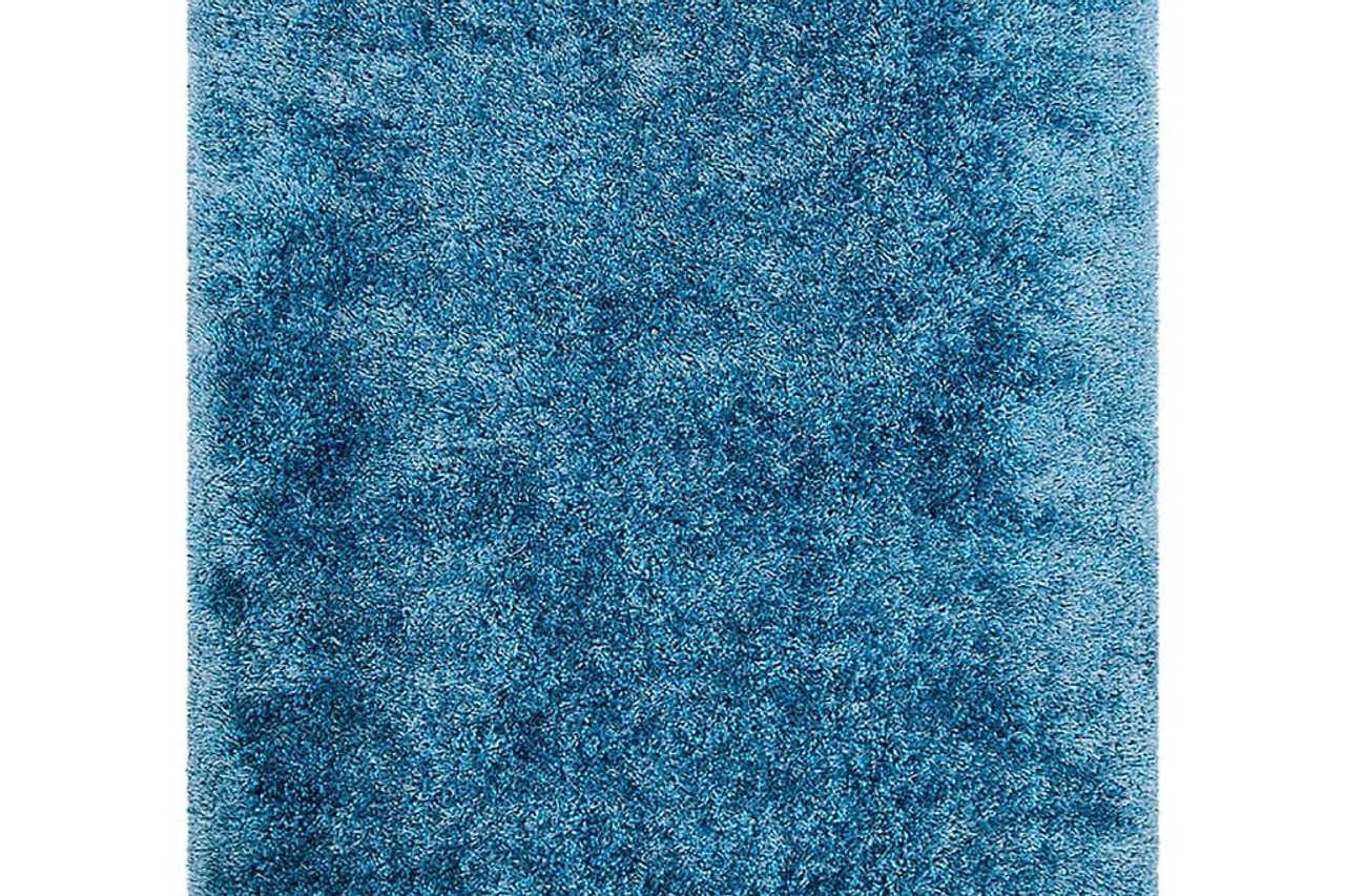 Afro Shag Turquoise Art Silk Shine Rug