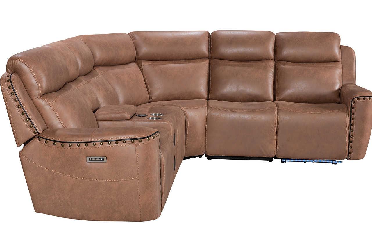 Romi Brown Power Reclining Sectional - Image 3
