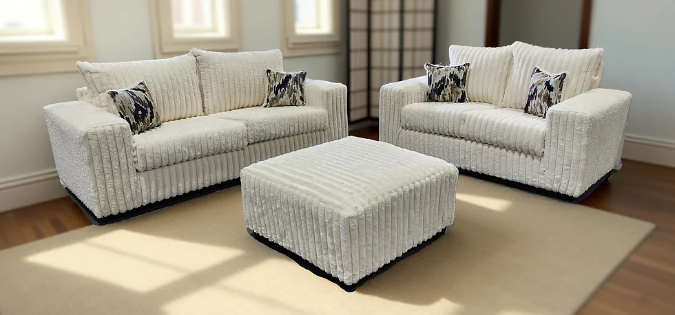 Texan Oversize Ivory Living Room Set - Image 1