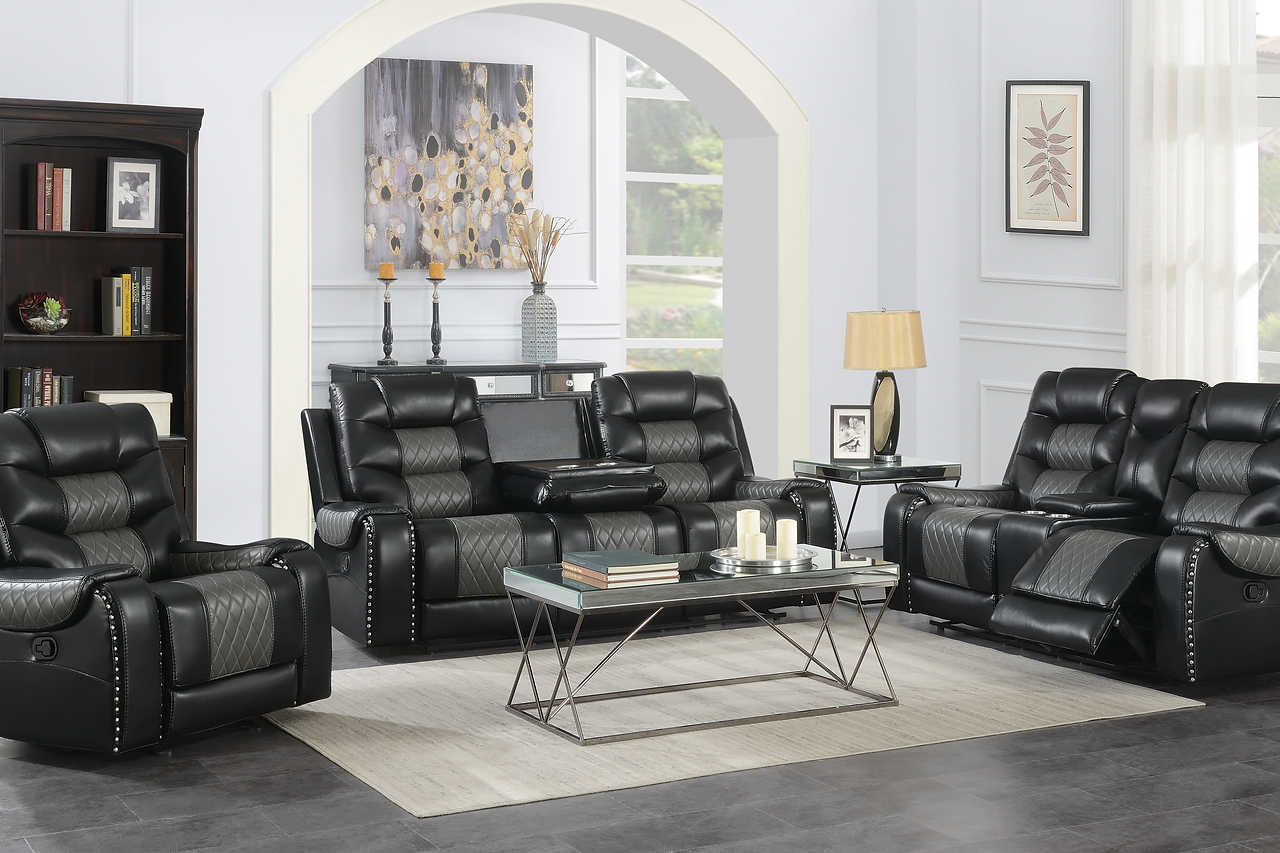 Phoenix II Black Faux Leather Recliner - Image 2