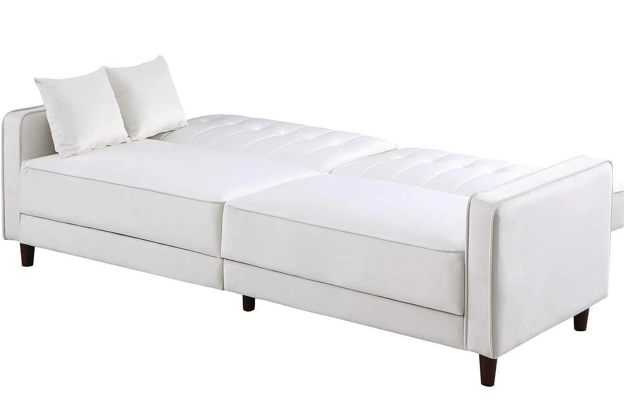 Cozy Cream Sofa Loveseat Bed - Image 2