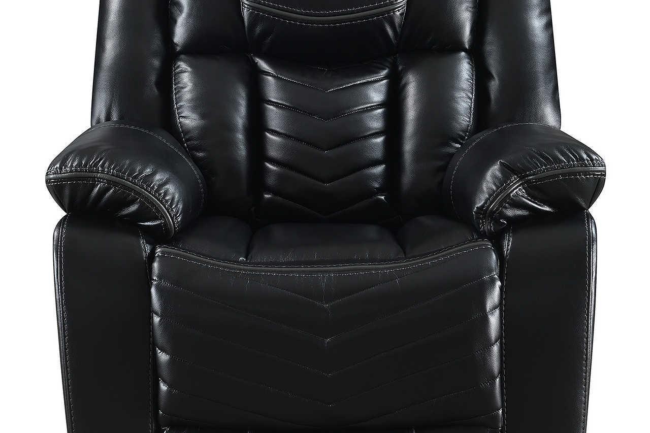 Lucky Charm Black 3-Piece Power Reclining Set - Image 3