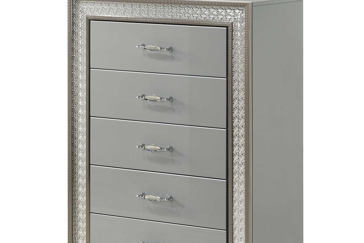 Dubai Metallic Silver Chest - Image 1