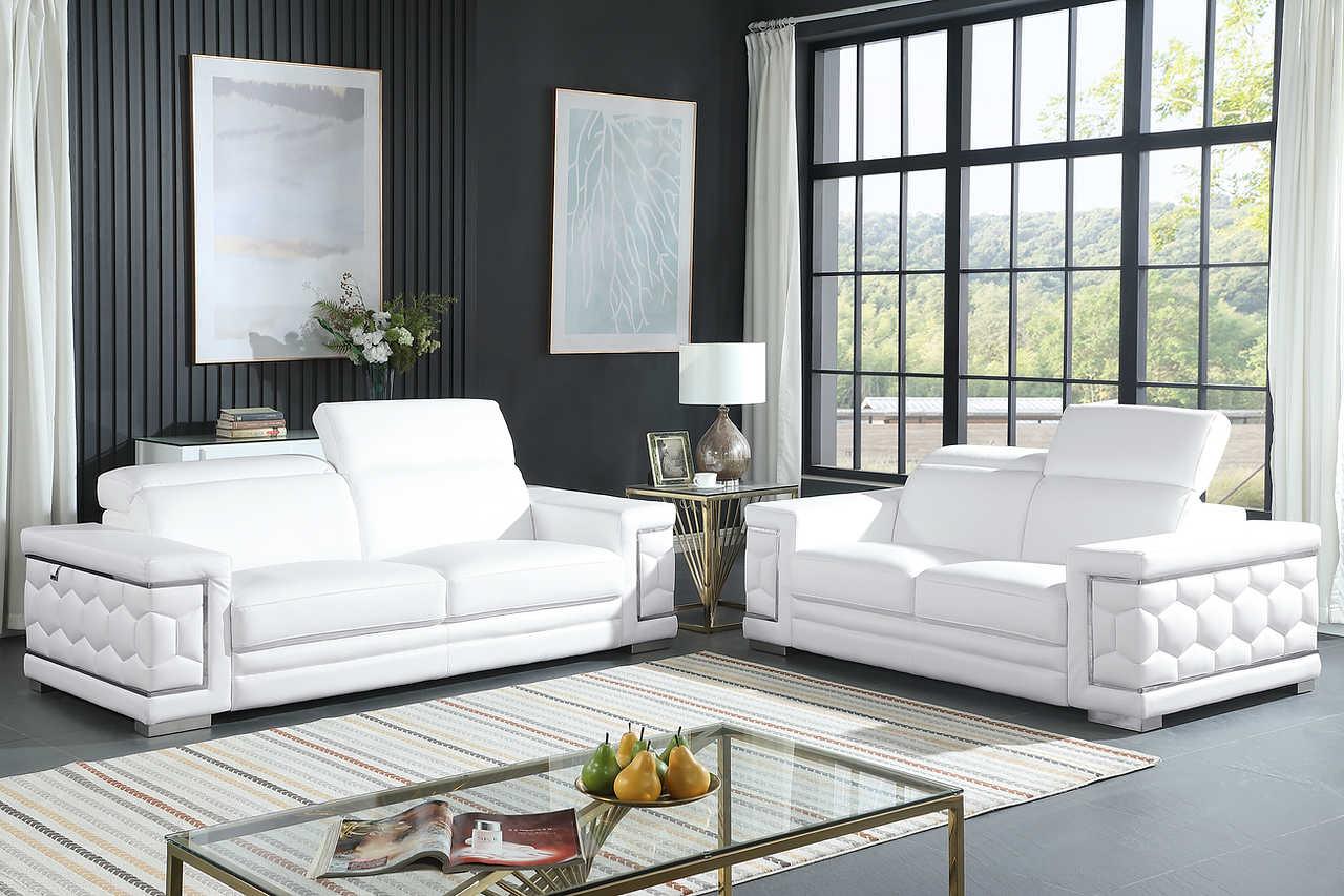 Favo White Leather Chair - Image 3