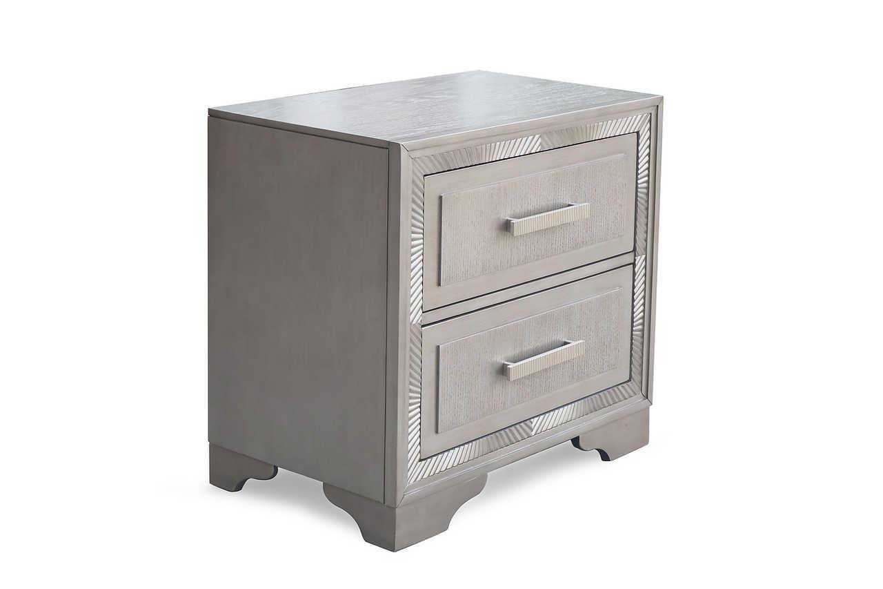 Miramar Gray Nightstand - Image 1