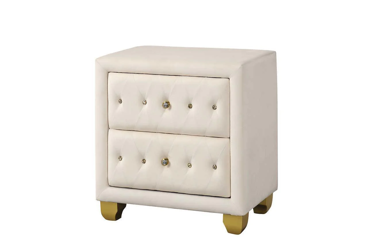 Olivia Beige Nightstand - Image 1