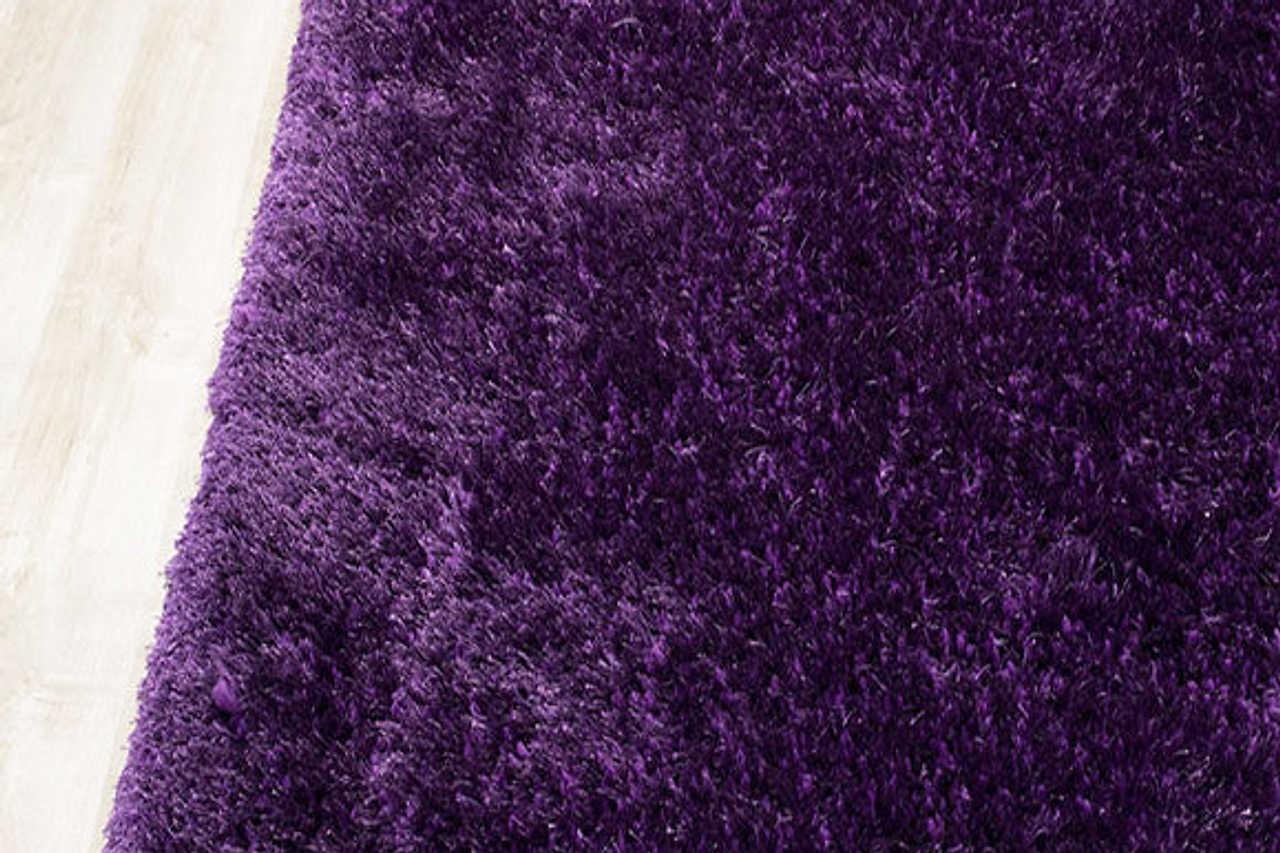 Afro Shag Violet Art Silk Shine Rug - Image 3
