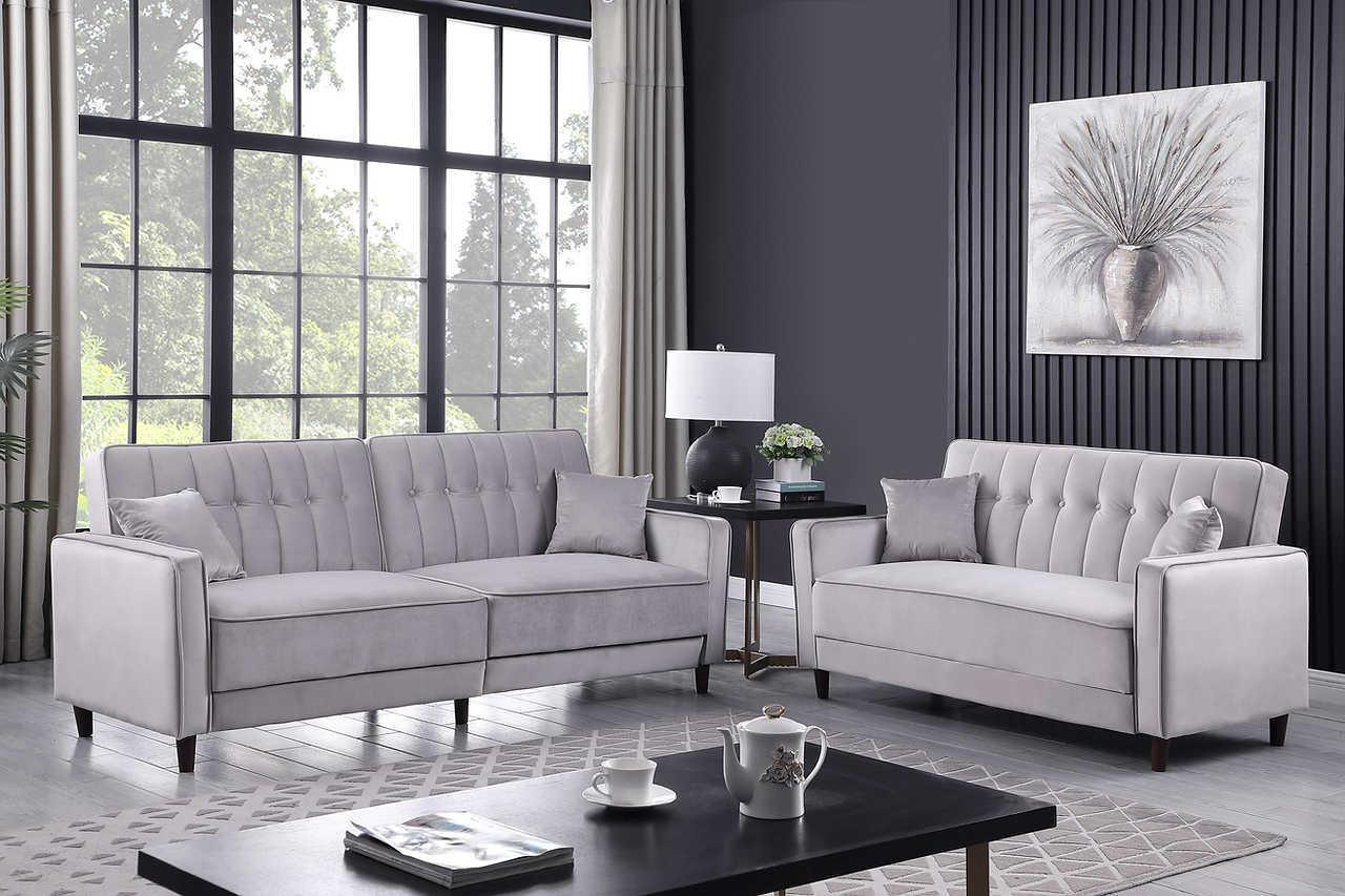 Cozy Gray Sofa Bed - Image 2